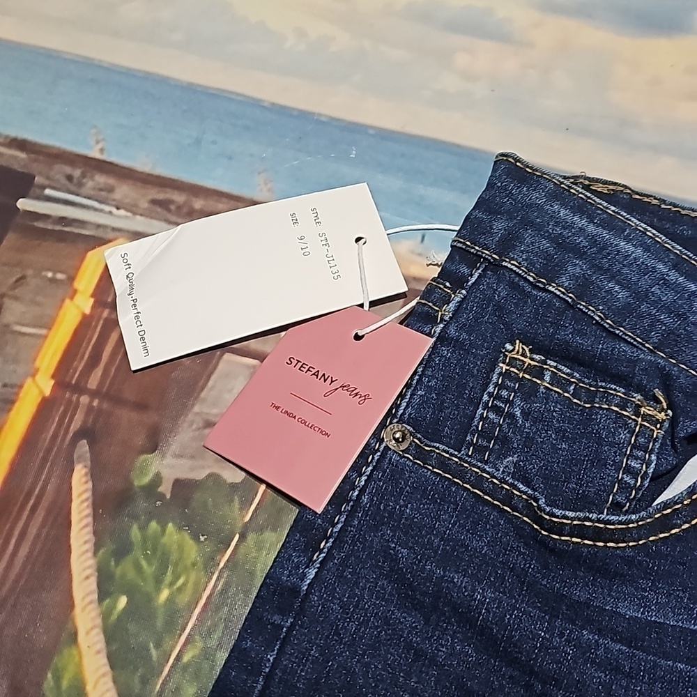Stefany Jeans Distressed High-Rise Skinny Jeans Size 9/10‎ NEW - Picture 3 of 6